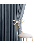 Anyhouz Curtain 400cm Grey Plain Blackout Curtains for Living Room Bedro... - £214.57 GBP