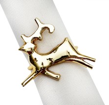 Fallow Deer Christmas Napkin Ring - Gold - $6.30