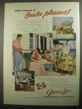 1956 Grace Line Cruise Ad - Fullest Measure of cruise pleasure - £14.49 GBP