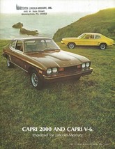 ORIGINAL Vintage 1977 Lincoln Capri 2000 V-6 Sales Brochure Book - $29.69