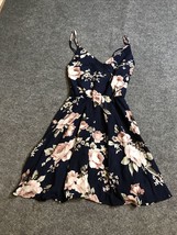 Dress Women  Size S  Short Loose Spaghetti Straps Floral Spring - £8.53 GBP