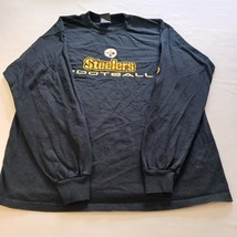 NFL Team Apparel Men's Black Pittsburgh Steelers Long Sleeve Cotton T-Shirt L image 12