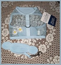 NWT Doggie Design Blue Daisy Cool Mesh Dog Harnes w/Matching Leash  XS S M L - £13.54 GBP+