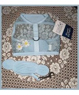 NWT Doggie Design Blue Daisy Cool Mesh Dog Harnes w/Matching Leash  XS S... - $21.81 CAD
