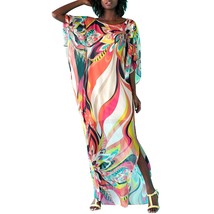 Women Chiffon Swimwear Turkish Kaftan Swimsuit Cover Up Caftan Beach Long Dress  - £39.81 GBP