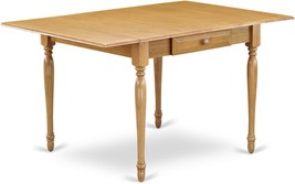 East West Furniture Wooden Mzt T Kitchen Table Rectangular Tabletop, Oak Finish - £186.35 GBP