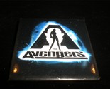 The Avengers 1998 Square Movie Pin Back Button with Ralph Fiennes, Uma T... - $7.00