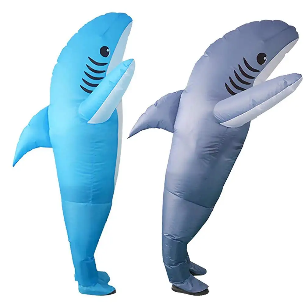 Inflatable Costume Shark Game Fancy Dress Party Jumpsuit Cosplay Outfit Prop - £24.89 GBP+