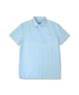 American Eagle Mens Blue Short Sleeve Garment Dyed Button Shirt, Small S... - $13.52 CAD