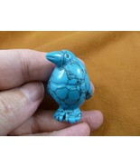 (Y-PEN-578) blue Howlite PENGUIN gemstone Ice BIRD gem figurine carving ... - €17,00 EUR