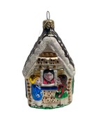 Vintage Glass Hansel &amp; Gretel Gingerbread House Christmas Ornament - $279.92 MXN