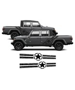 x2 Distressed Star/Stripes Side Graphic Vinyl Decal Fits Jeep Gladiator JT - $155.99