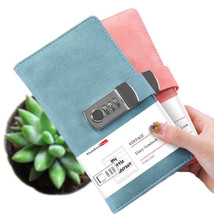 Vintage A6 Notebook Journal Planner Diary Book with Password Lock for Girls - $17.09