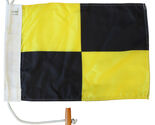Letter L - Nautical Code Signal Nylon Flag - Nylon, 2' x 2', Rope and To... - $80.40