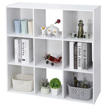 3 Tier 9 Cube Storage Closet Organizer Wooden White Cabinet Bookcase Living Room - £76.73 GBP