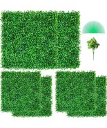 Artificial Boxwood Panel UV 6pcs Boxwood Hedge Wall Panels, Artificial G... - $53.87