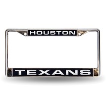 NFL Houston Texans Laser Chrome Acrylic License Plate Frame - £23.42 GBP
