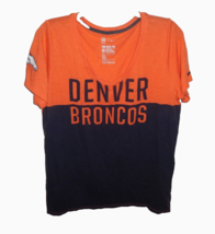 Nike NFL Women&#39;s XL T-Shirt Denver Broncos Football Team SS Athletic Cut V-Neck - £19.01 GBP