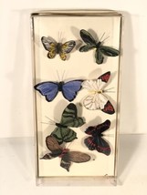 Pottery Barn Faux Butterflies Multicolored Hand Painted Decorative Goose... - $59.39