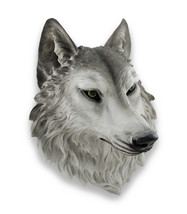 Zeckos `Remus` Gray Wolf Head Mount Wall Statue Bust 16 In. - £58.04 GBP