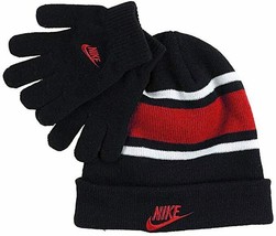 Nike Youth Boy&#39;s Futura Foldover Beanie &amp; Glove Set - £31.91 GBP