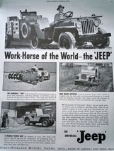 The Universal Jeep Magazine Advertisement Art 1947 - £7.10 GBP