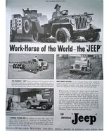 The Universal Jeep Magazine Advertisement Art 1947 - $169.87 MXN
