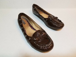 SPERRY Top Sider Brown Leather Loafers Dress Shoes Women Size 8.5 Gloss - £19.97 GBP