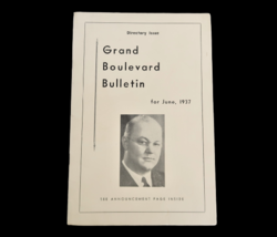 Vtg Schenectady NY Grand Boulevard Bulletin 1937 Electric City Rare Advertising - £23.97 GBP