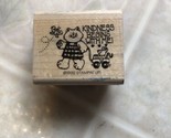 Kindness Begins With Me Rubber Stamp Stampin Up Cat Mouse Wood Mounted  - $13.60