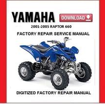 YAMAHA RAPTOR 660 2001-2005 Factory Service Repair Manual - £14.95 GBP