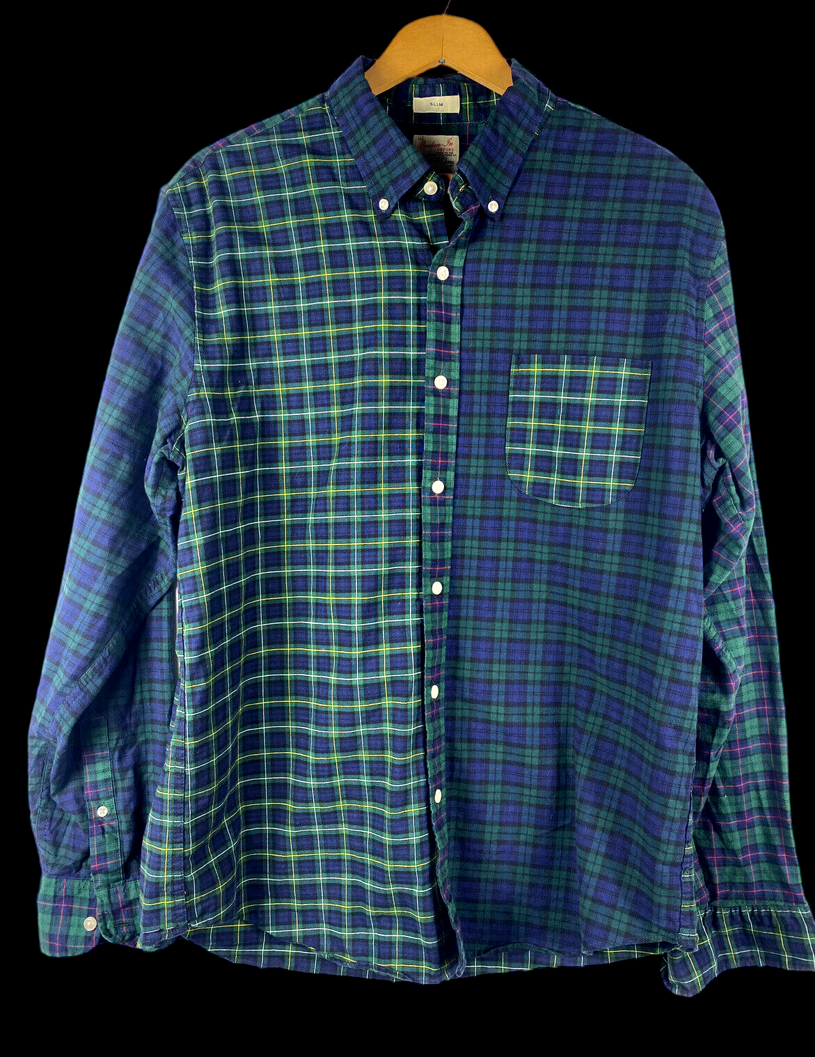 Primary image for J Crew The Broken In Oxford Button Down Shirt Large Slim Mixed Plaid Tartan Mens