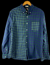 J Crew The Broken In Oxford Button Down Shirt Large Slim Mixed Plaid Tartan Mens - £59.57 GBP