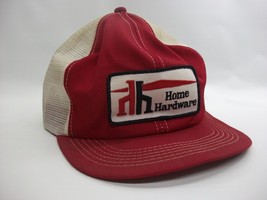 Home Hardware Patch Hat Vintage K Brand Red White Snapback Trucker Cap - £23.48 GBP