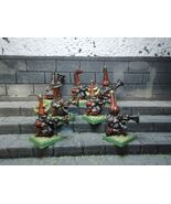chaos dwarfs with blunderbuss x7  warhammer fantasy painted metal  citadel - $114.14