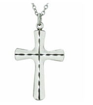 Sterling Silver Inner Engraved Cross Necklace &amp; Chain - £64.13 GBP