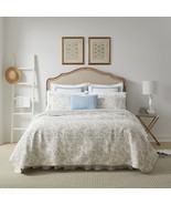 Laura Ashley Home - Twin Quilt Set, Cotton Reversible, Amberley Biscuit,... - $90.95