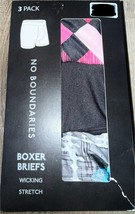 No Boundaries 3-Pair Mens Boxer Brief Performance Polyester Blend ~ 3XL ... - $14.84