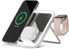 AT&amp;T Mirror Stand with LED Light, Wireless Charging, MagSafe Phone Mount... - $554.66 MXN