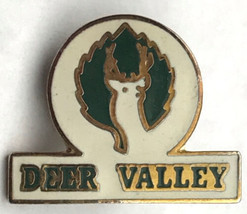 Deer Valley Vintage Gold Tone Enamel Pin Pinback - £9.51 GBP