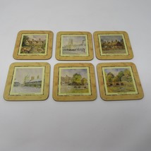 Vintage Cloverleaf Laminated Coasters Set of 6 Stratford-Upon-Avon Shake... - £11.36 GBP