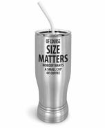 PixiDoodle Size Matters Funny Coffee Insulated Coffee Mug Tumbler with S... - £27.16 GBP+