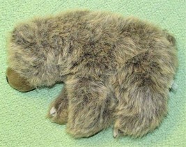 Vintage K&amp;M Brown Bear Plush Realistic Stuffed Animal 11&quot; Long Gray Claws Furry - £16.99 GBP