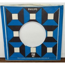 Philips Records Company Sleeve 45 RPM Vinyl Blue Black Squares Mercury - £8.02 GBP