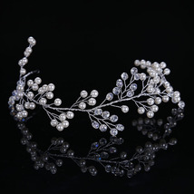 Wedding Hair Accessories For Bride Crystal  Plant Hairband Crown Women Headband  - £12.20 GBP