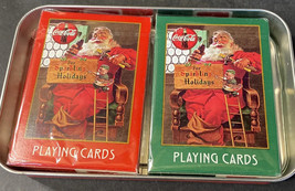 1998 Limited Edition COCA-COLA Nostalgia Playing Cards In Tin - 2 Sealed Decks - £18.37 GBP