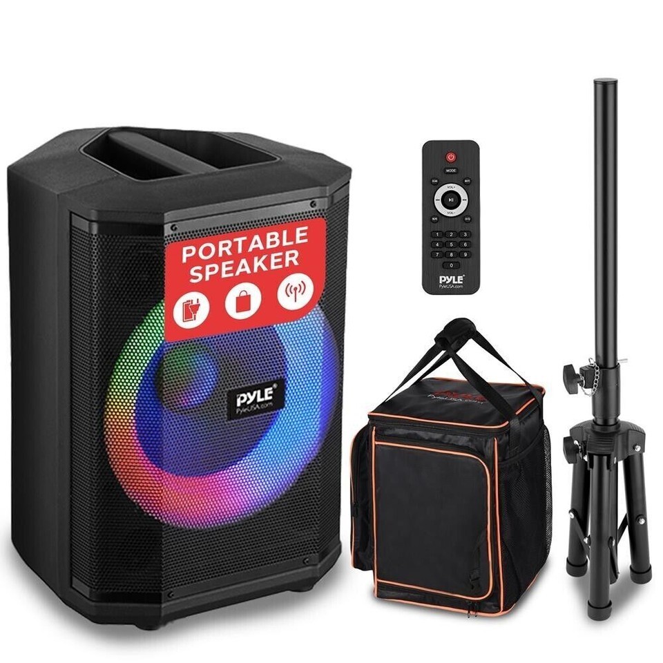Pyle PPHP868STBG 120W Bluetooth Party Speaker w/ Tripod &amp; Carry Bag - $87.29