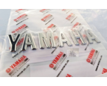 Yamaha Logo Emblem 3D Silver Sticker PVC 120mm x 28mm for motorcycle New - £11.25 GBP