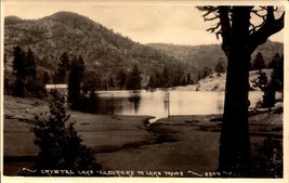 Vintage Real Photo POSTCARD- Crystal Lake, Auburn Road To Lake Tahoe BK59 - £4.31 GBP
