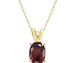 Galaxy Gold GG 14K Solid Yellow Gold Natural Garnet Pendant Necklace for... - $770.21